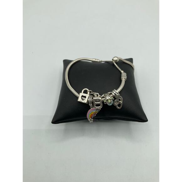 Pandora Charm Bracelet with 5 charms, adjustable - Picture 1 of 3